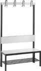 C+P Einseitige Garderobenbank mit Schuhrost B1000 x T407 x H1650 mm