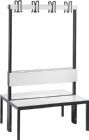 C+P Doppelseitige Garderobenbank ohne Schuhrost H 1650 x B 1000 x T 760 mm