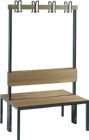 C+P Doppelseitige Garderobenbank ohne Schuhrost H 1650 x B 1000 x T 760 mm