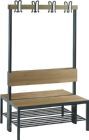 C+P Doppelseitige Garderobenbank mit Schuhrost 1000 x 760 x 1650 mm