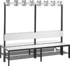 C+P Doppelseitige Garderobenbank weiß 1960 x 760 x 1650 mm