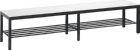 C+P Sitzbank Basic Plus mit Schuhrost weiß 1960 x 353 x 401 mm