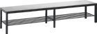 C+P Sitzbank mit Schuhrost silbergrau Breite 1960 mm