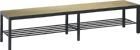 C+P Sitzbank Basic Plus mit Schuhrost Eiche 1960 x 353 x 401 mm