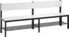 C+P Sitzbank mit Rückenlehne und Schuhrost B 1960 x T 407 x H 769 mm