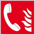 Eichner Brandschutzschild Brandmeldetelefon PVC Folie 15 x 15 cm