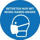 Eichner Leitsystemsticker mit Motiv Mund Nasen Maske Blau