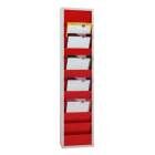 Eichner Metall Plantafel für den Werkstattbereich einreihig 315x1280mm rot