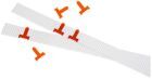 Eichner Planungssignale für Einstecktafel breit Orange