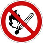 Eichner Verbotsschild Feuer offenes Licht und Rauchen verboten PVC Folie 10 cm