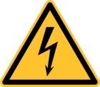 Eichner Warnschild Elektrische Spannung Gelb