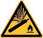 Eichner Warnschild Warnung vor Gasflaschen PVC Folie 10 cm