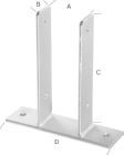 HB-Pfostenträger 91x50x200 mm zum Aufdübeln Feuerverzinkt