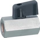 Bee Kugelhahn Mini BR 93500 Flügelgriff Innengewinde 1/4 Zoll Länge 41,5 mm Messing