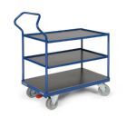 Ergotruck Tischwagen 3 Ladeflächen aus Multiplexholz 800 x 1426 x 1256 mm