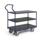 Ergotruck Tischwagen 3 Ladeflächen aus Multiplexholz 600 x 1226 x 1256 mm