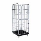 ESB Rollbehälter 1650 KU 4 Seiten Vorderwand klappbar schwarz H 1830 mm