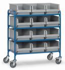 Fetra Beistellwagen 32941 mit 12 Sichtlagerkästen 513 x 1250 x 1050 mm