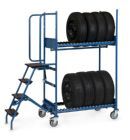 FETRA Reifen-Kommissionierwagen 4562 4 Lenkrollen 2 mit Feststeller H 1749 x L 1343 mm