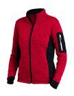FHB MARIEKE Strick Fleece Jacke Arbeitsjacke Damen rot schwarz Größe S
