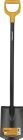 Fiskars Spade Rounded Solid 117 cm lang
