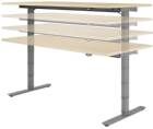 Geramöbel Schreibtisch Flex höhenverstellbar 1600 x 800 x 650 bis 1250 mm Onyx