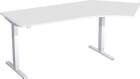 Geramöbel Schreibtisch 135GFlex höhenverstellbar 2166 x 800/1130 x 650 bis 1250 mm Lichtgr