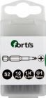 Fortis Bit 1/4 Zoll DIN3126 E6,3 Kreuzschlitz PH2 x 50 mm Box mit 10 Stück