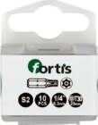 Fortis Bit 1/4 Zoll DIN3126C6,3 Torx mit Bohrung T-BO30 x 25 mm Box mit 10 Stück