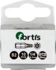 Fortis Bit 1/4 Zoll DIN3126C6,3 Torx mit Bohrung T-BO25 x 25 mm Box mit 10 Stück