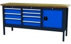 FORUM Kastenwerkbank Breite 2000mm 7 Schubladen 1 Tür RAL7016 5010