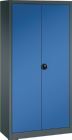 FORUM Flügeltürenschrank Fachböden jeweils 110 kg Traglast 930 x 1950 mm blau