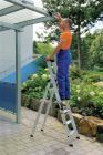Günzburger Aluminium-Stehleiter einseitig begehbar 9 Stufen