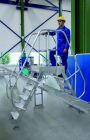 Günzburger Aluminium Überstieg stationär oder fahrbar 60 Grad mit 11 Stufen 1000 mm breit