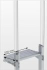 Günzburger Ausstiegstritt Alu blank Spaltmaß 250 mm für Steigleitern