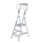 Günzburger Plattformleiter steckbar mit klappbaren Griffen Aluminium