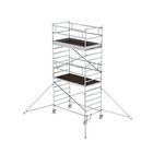 Günzburger Rollgerüst 1,35 x 2,45 m mit Ausleger und Doppel-Plattform Plattformhöhe 4,35 m
