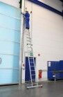 Günzburger Aluminium Seilzugleiter mit Nivello Traverse 2 x 20 Sprossen