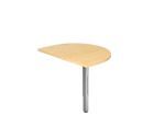 Hammerbacher Anbautisch mit STF eckig 60 x 80 cm Ahorn / Silber