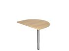 Hammerbacher Anbautisch mit STF eckig 60 x 80 cm Eiche / Silber
