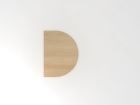 Hammerbacher Anbautisch mit STF 60 x 80 cm gerundet Eiche