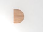Hammerbacher Anbautisch mit STF 60 x 80 cm in Nussbraun gerundet