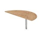 Hammerbacher Anbautisch 2 x Viertelkreis STF eckig 160 x 80 cm Asteiche
