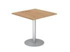 Hammerbacher Besprechungstisch 80 x 80 cm Asteiche / Silber