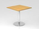 Hammerbacher Besprechungstisch 80 x 80 cm Höhe 74,5 cm Buche Chrom