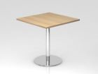 Hammerbacher Besprechungstisch 80 x 80 cm Höhe 74,5 cm Eiche Chrom