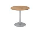 Hammerbacher Besprechungstisch 80 cm rund Asteiche / Silber