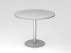 Hammerbacher Besprechungstisch 100cm rund Höhe 74,5 cm Grau Silber