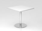 Hammerbacher Besprechungstisch 80 x 80 cm Höhe 74,5 cm Weiß Chrom