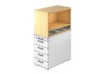 Hammerbacher Containeraufsatz B 42,8 x T 80 x H 53 cm Ahorn